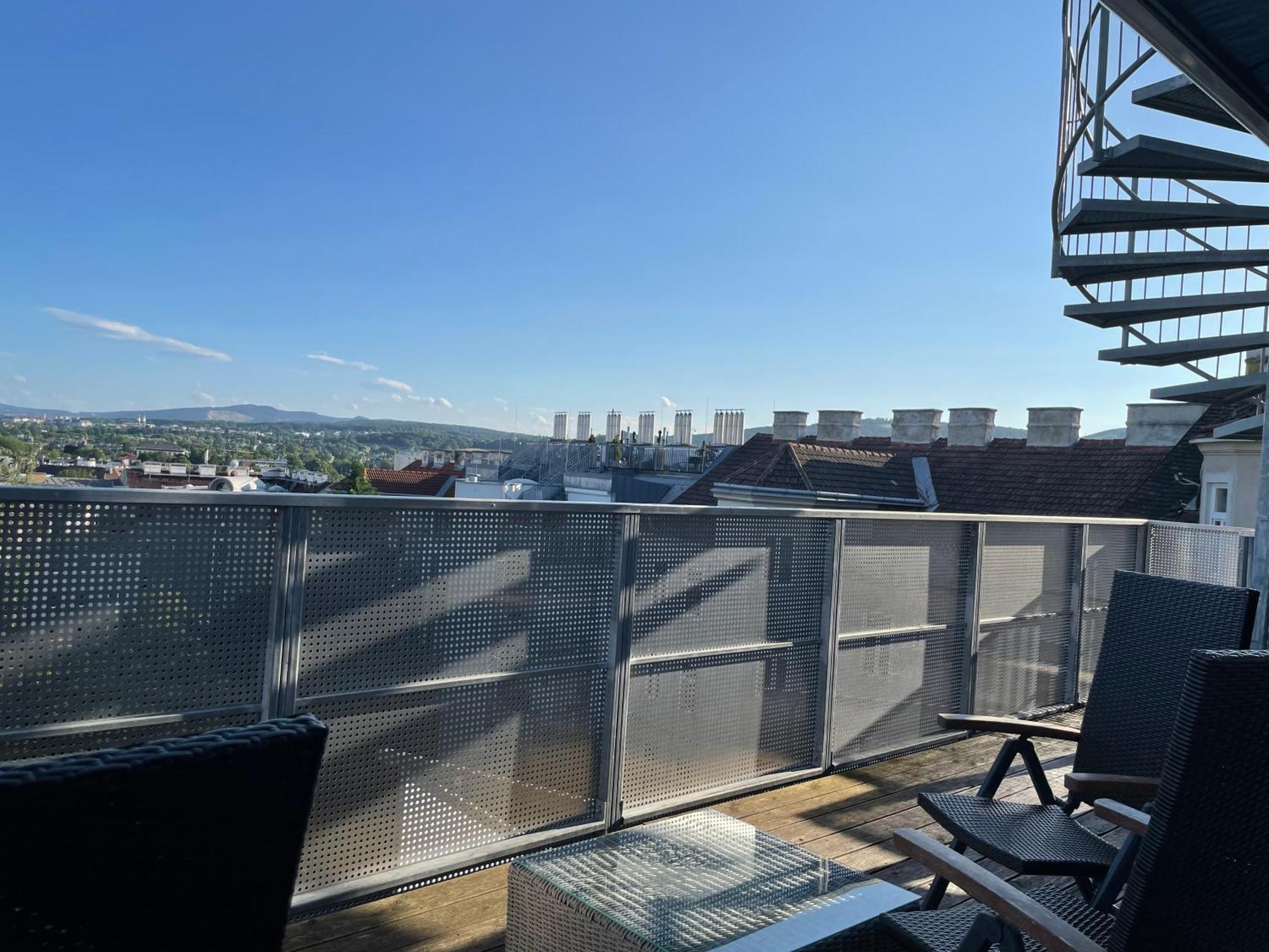 Rooftop Terrace- Panoramablick Ueber Wien Leilighet Eksteriør bilde
